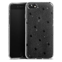 Silicone Glitter Case silver glitter