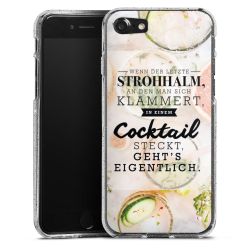 Silikon Glitter Case transparent-silber