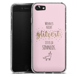 Silikon Glitter Case transparent-silber