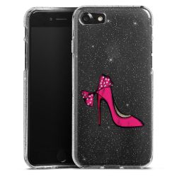 Silicone Glitter Case silver glitter