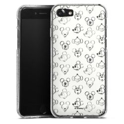 Silicone Glitter Case silver glitter