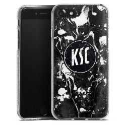 Silikon Glitter Case transparent-silber