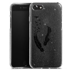 Silicone Glitter Case silver glitter