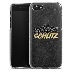 Silikon Glitter Case transparent-silber