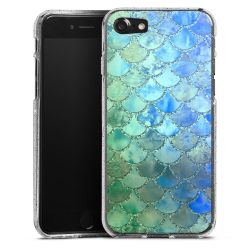 Silicone Glitter Case silver glitter