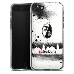 Silikon Glitter Case transparent-silber