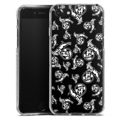 Silikon Glitter Case transparent-silber