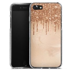 Silicone Glitter Case silver glitter