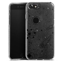 Silicone Glitter Case silver glitter