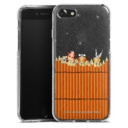 Silikon Glitter Case transparent-silber