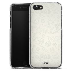 Silikon Glitter Case transparent-silber