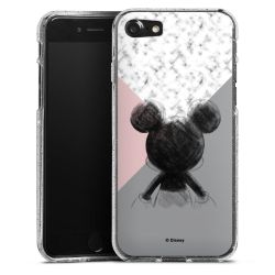 Silicone Glitter Case silver glitter