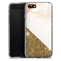 Silikon Glitter Case transparent-silber