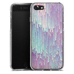 Silikon Glitter Case transparent-silber