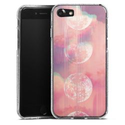 Silikon Glitter Case transparent-silber