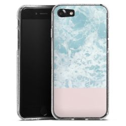 Silikon Glitter Case transparent-silber