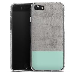 Silikon Glitter Case transparent-silber