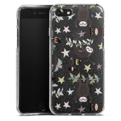 Silicone Glitter Case silver glitter