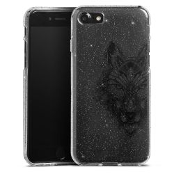 Silicone Glitter Case silver glitter