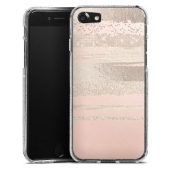 Silicone Glitter Case silver glitter