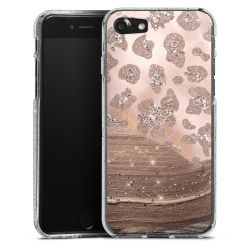 Silicone Glitter Case silver glitter