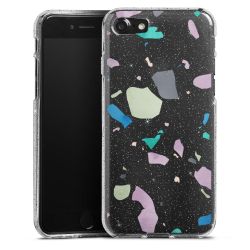 Silicone Glitter Case silver glitter