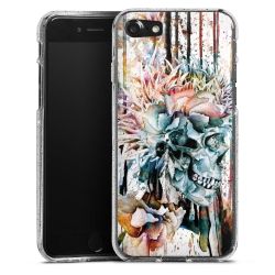 Silikon Glitter Case transparent-silber