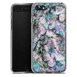 Silikon Glitter Case transparent-silber