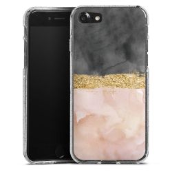 Silicone Glitter Case silver glitter