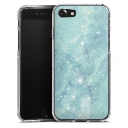 Silikon Glitter Case transparent-silber