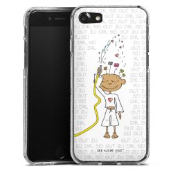 Silikon Glitter Case transparent-silber