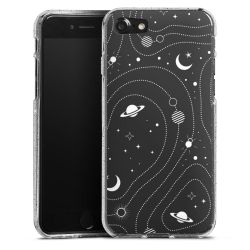 Silikon Glitter Case transparent-silber