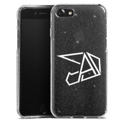 Silikon Glitter Case transparent-silber