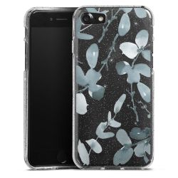 Silicone Glitter Case silver glitter