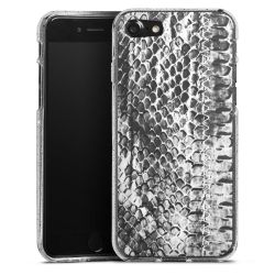 Silicone Glitter Case silver glitter