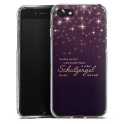 Silikon Glitter Case transparent-silber