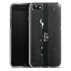 Silikon Glitter Case transparent-silber