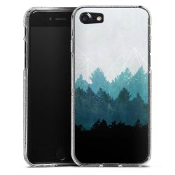 Silikon Glitter Case transparent-silber