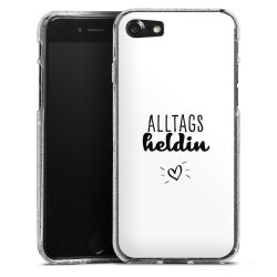 Silikon Glitter Case transparent-silber