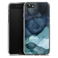 Silikon Glitter Case transparent-silber