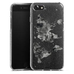 Silicone Glitter Case silver glitter