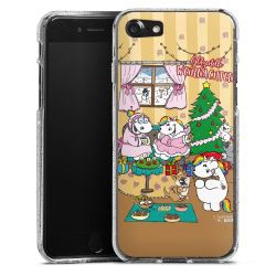 Silikon Glitter Case transparent-silber