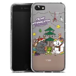 Silikon Glitter Case transparent-silber