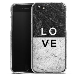 Silicone Glitter Case silver glitter