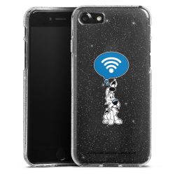 Silikon Glitter Case transparent-silber