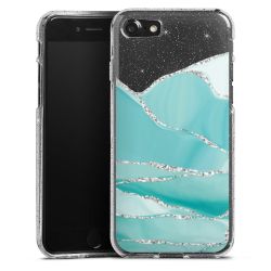 Silicone Glitter Case silver glitter