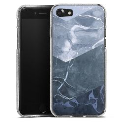 Silikon Glitter Case transparent-silber