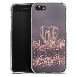 Silikon Glitter Case transparent-silber