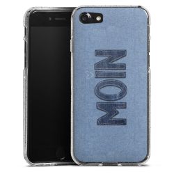 Silikon Glitter Case transparent-silber