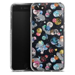 Silicone Glitter Case silver glitter